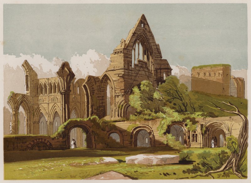 Dryburgh Abbey (väri litho) tekijältä English School