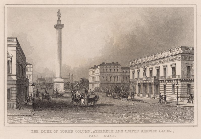 Duke of Yorksin pylväs, Athenaeum ja United Service Clubs, Pall Mall tekijältä English School