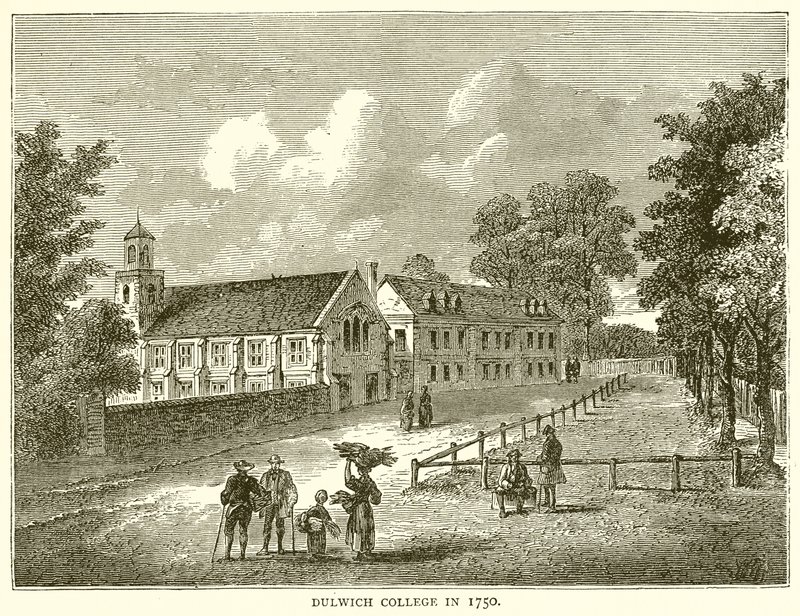 Dulwich Collegessa vuonna 1750 tekijältä English School