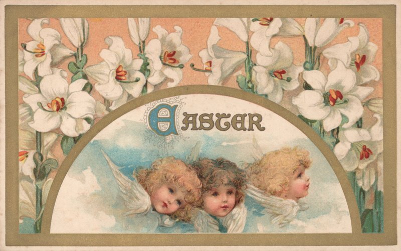 Pääsiäisenkelit (chromolitho) tekijältä English School