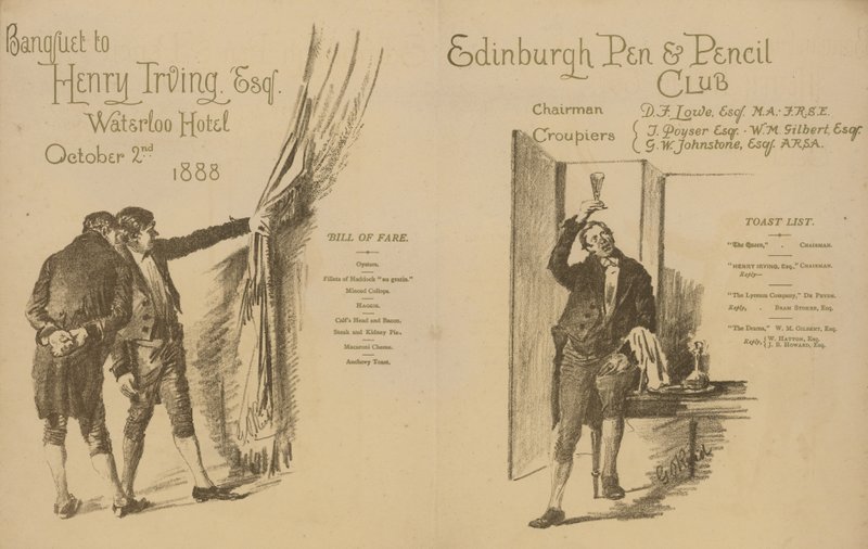 Edinburgh Pen and Pencil Club: Juhla Henry Irvingille tekijältä English School