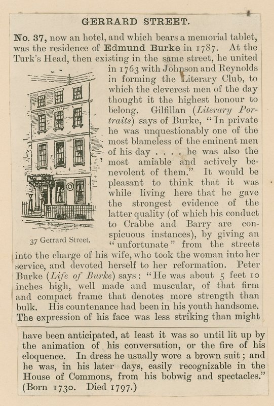 Edmund Burke ja 37 Gerrard Street tekijältä English School