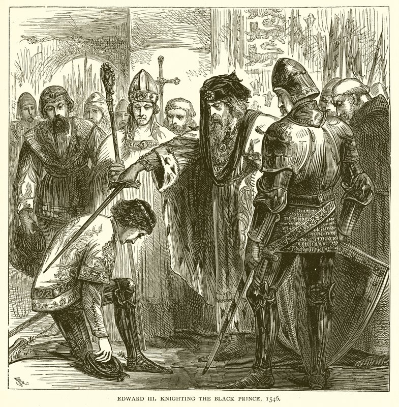 Edward III ryöstää mustan prinssin, 1546 tekijältä English School