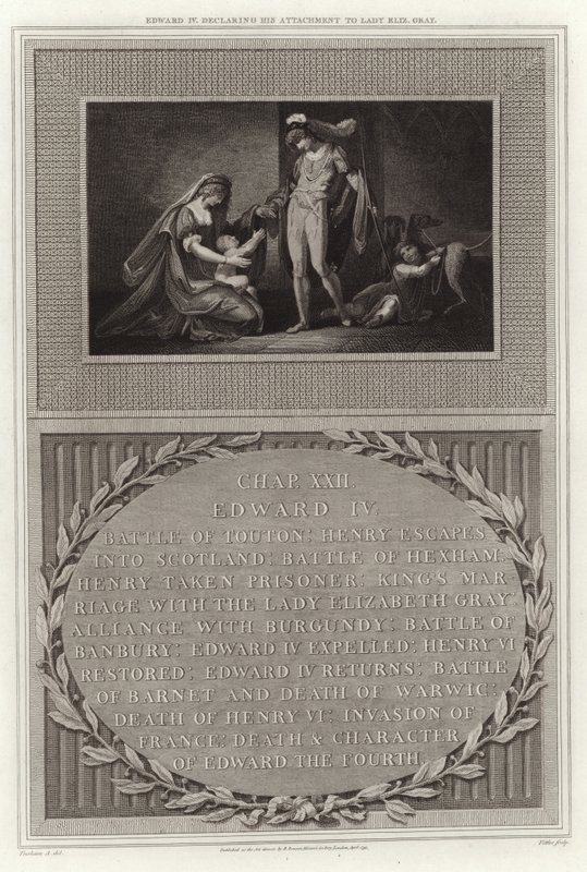 Edward IV ilmoittaa kiintymyksensä Lady Eliz Grayhin tekijältä English School
