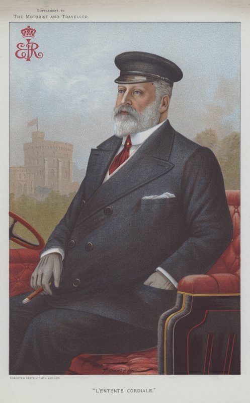 Edward VII, Ison-Britannian kuningas (väri litho) tekijältä English School