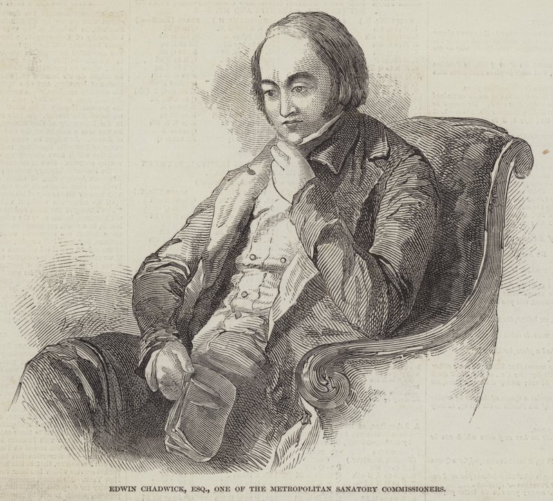 Edwin Chadwick, Esquire, yksi Metropolitan Sanatory Commissioners (kaiverrus) tekijältä English School
