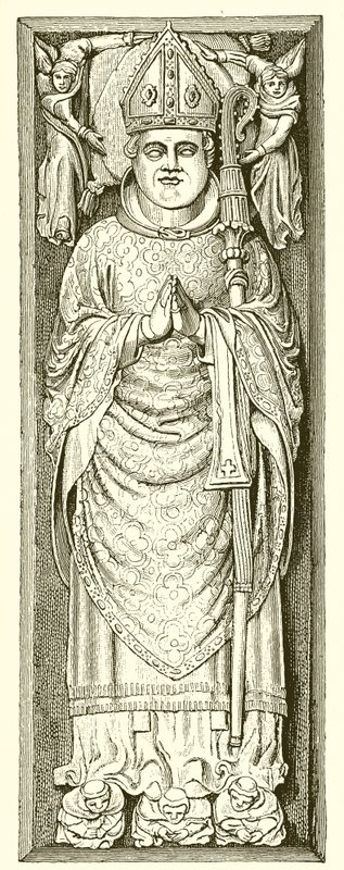 William of Wykehamin kuva hänen haudallaan Winchesterin katedraalissa tekijältä English School
