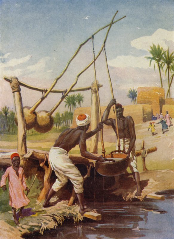 Egyptin kaivo (väri litho) tekijältä English School