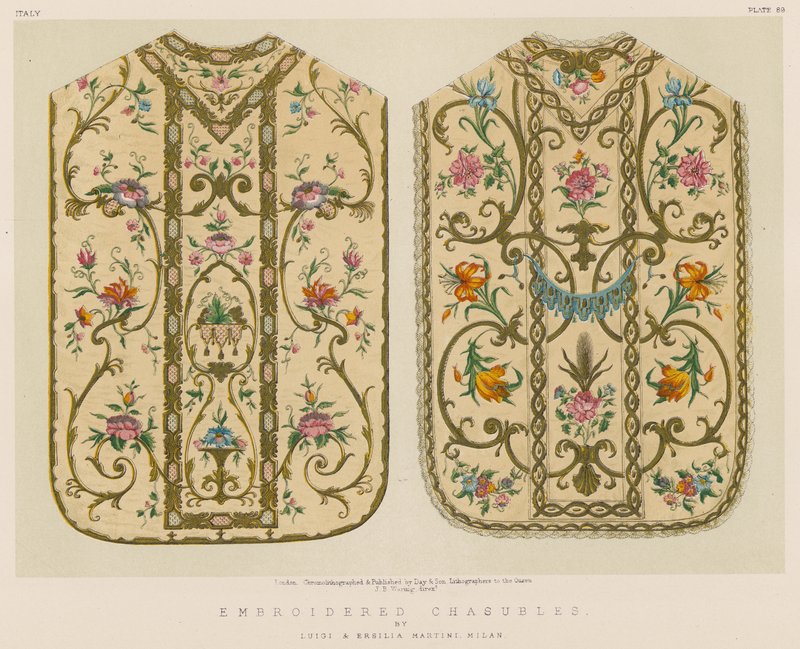 Brodeeratut Chasubles: Luigi ja Ersilia Martini, Milano tekijältä English School