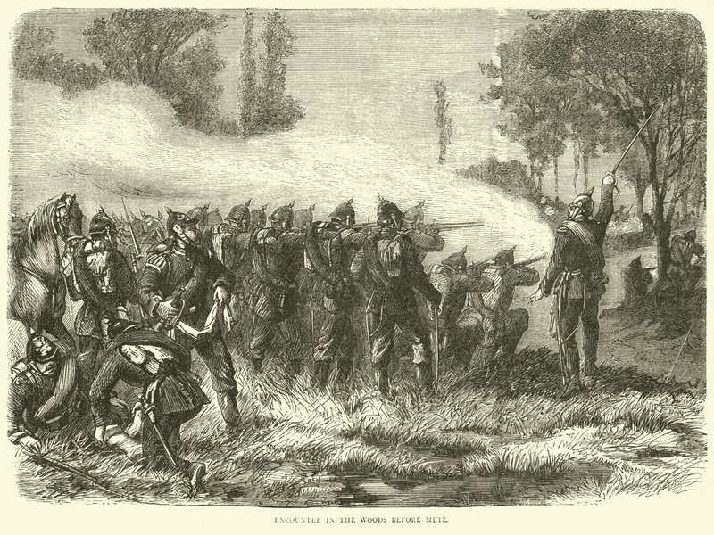Tapaaminen metsässä ennen Metziä lokakuussa 1870 tekijältä English School