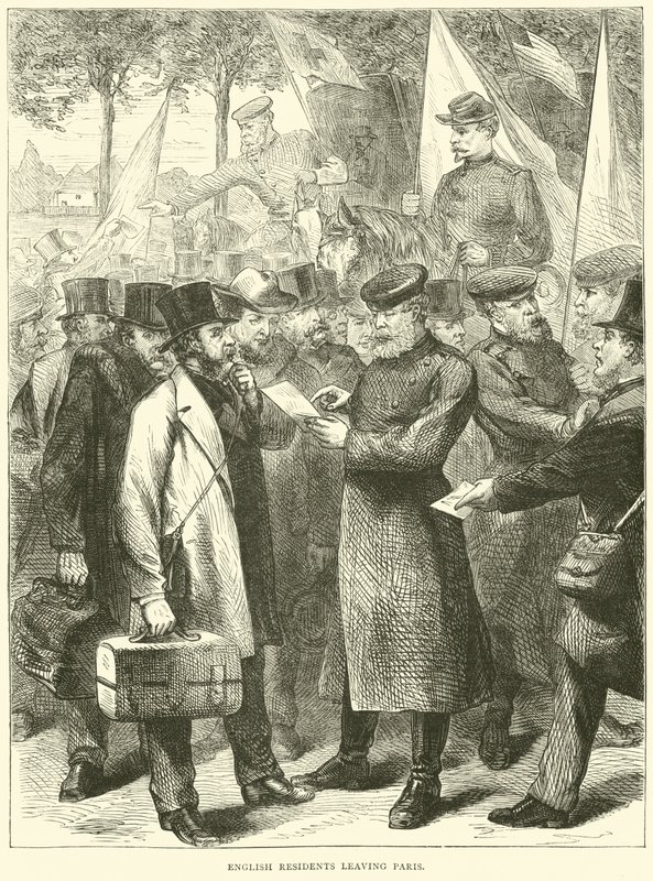 Englannin asukkaat lähtivät Pariisista lokakuussa 1870 tekijältä English School