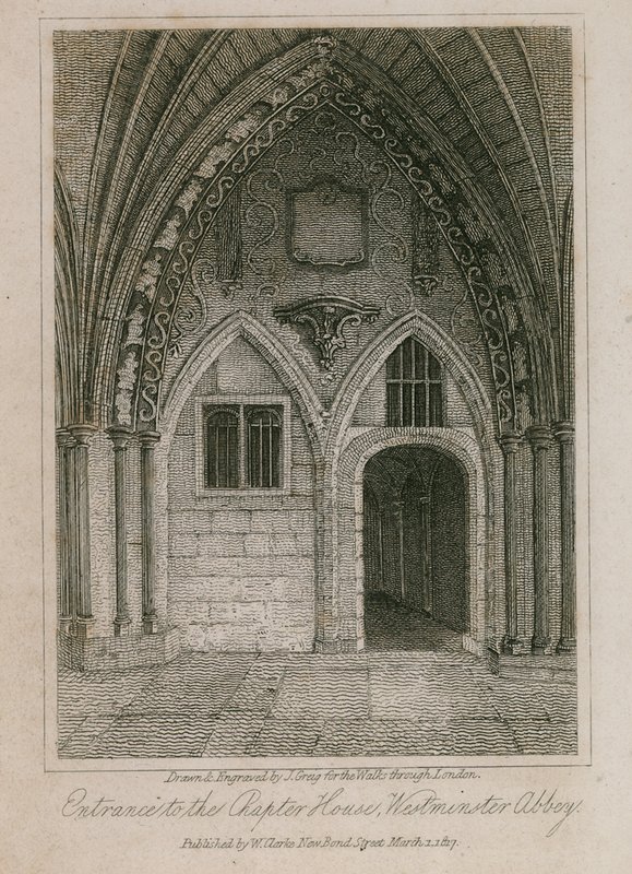 Sisäänkäynti Chapter Houseen, Westminster Abbey, Lontoo tekijältä English School