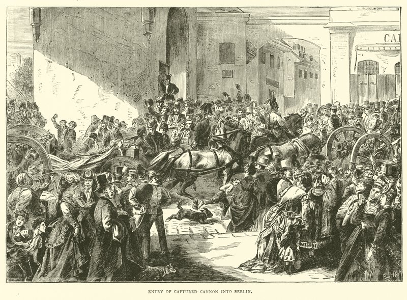 Vangitun tykin saapuminen Berliiniin syyskuussa 1870 tekijältä English School