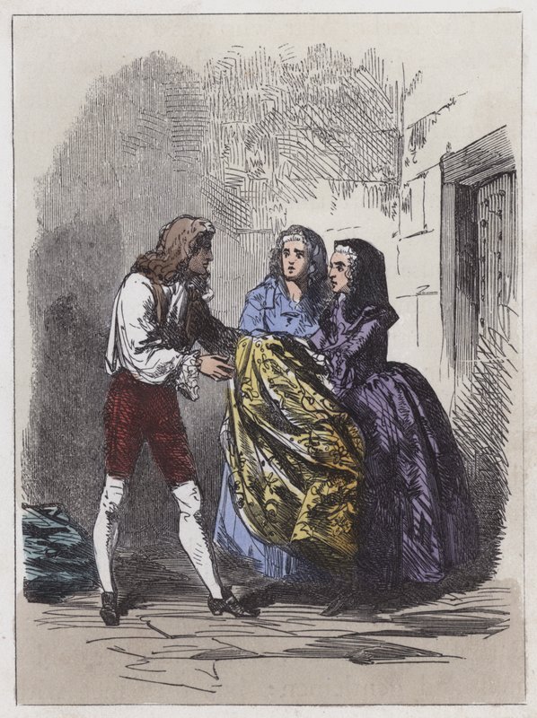 Escape of the Earl of Nithsdale (värillinen kaiverrus) tekijältä English School