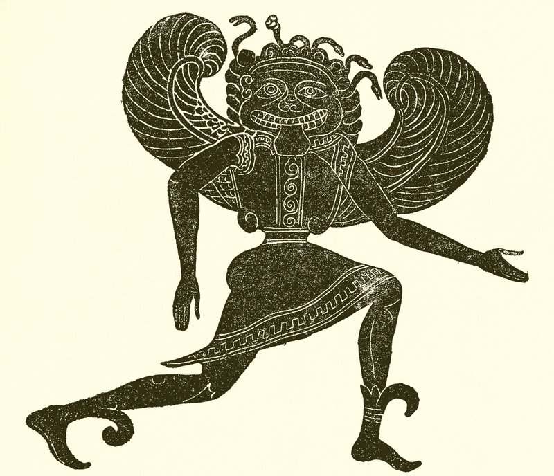 Etruskien Gorgon. (Campana-museo) tekijältä English School