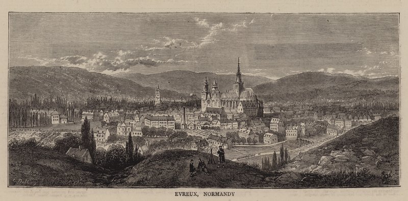 Evreux, Normandia (kaiverrus) tekijältä English School