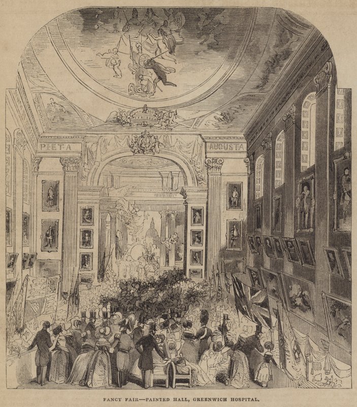 Fancy Fair, Painted Hall, Greenwich Hospital (kaiverrus) tekijältä English School