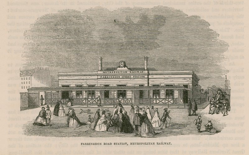 Farringdon Roadin asema Metropolitan Railwayn varrella tekijältä English School