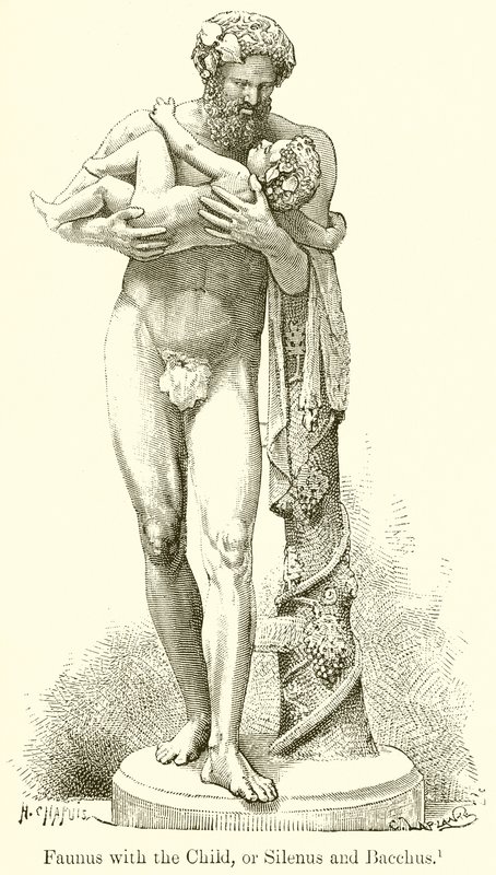 Faunus lapsen kanssa tai Silenus ja Bacchus tekijältä English School