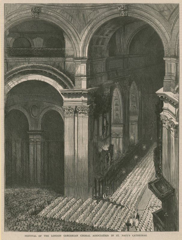 Lontoon Gregorian Choral Associationin festivaali St Paulin katedraalissa tekijältä English School