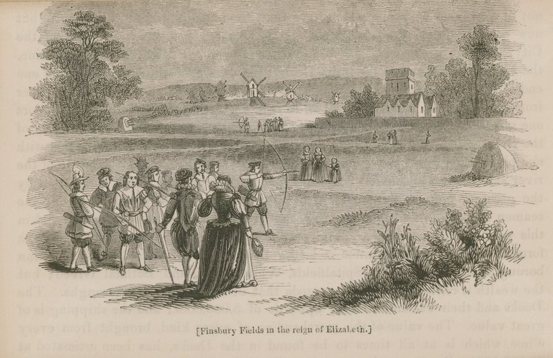 Finsbury Fields kuningatar Elizabeth I:n hallituskaudella tekijältä English School