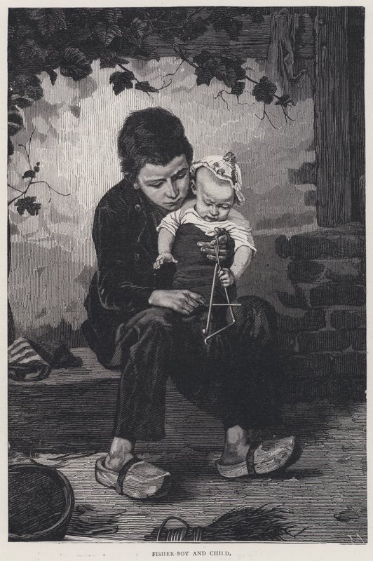 Fisher Boy and Child (kaiverrus) tekijältä English School