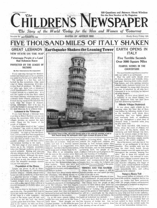 Five Thousand Miles of Italy Shaken, The Children