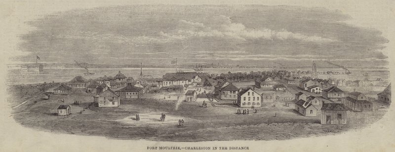 Fort Moultrie, Charleston in the Distance (kaiverrus) tekijältä English School