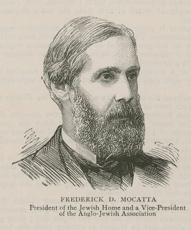 Frederick D Mocatta, Juutalaiskodin puheenjohtaja ja Anglo-Jewish Associationin varapuheenjohtaja tekijältä English School