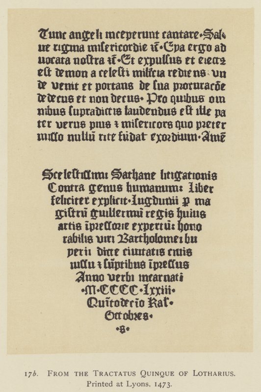 Lothariuksen Tractatus Quinquesta, painettu Lyonissa tekijältä English School