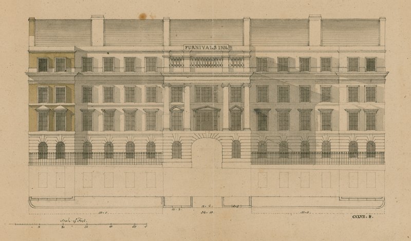Furnivals Innin etukorkeus, Holborn, Lontoo tekijältä English School