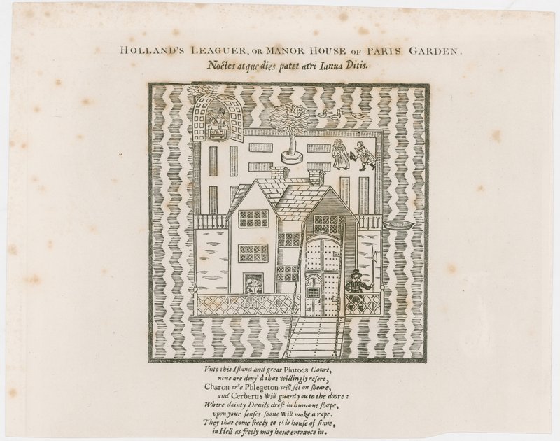 Hollands Leaguerin etukappale, 1632. Paris Garden tekijältä English School