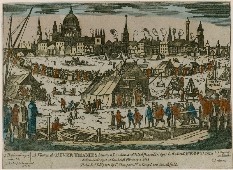 Frost Fair on Thames, 1814 tekijältä English School