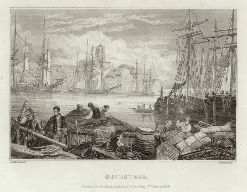 Gateshead ennen suurta räjähdystä ja tulipaloa 6. lokakuuta 1854 tekijältä English School