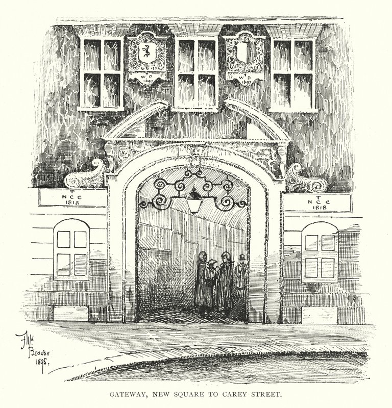 Gateway, New Square to Carey Street (litho) tekijältä English School