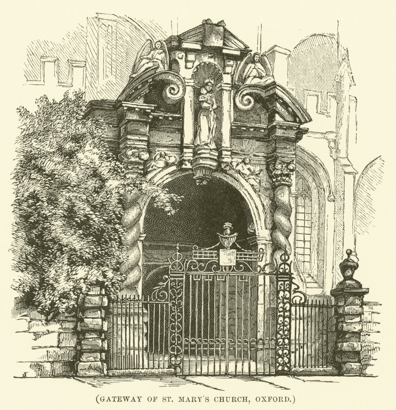Pyhän Marian kirkon portti, Oxford (kaiverrus) (kaiverrus) tekijältä English School