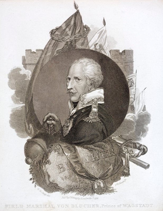 Gebhard von Blucher, Preussin sotamarsalkka (kaiverrus) tekijältä English School