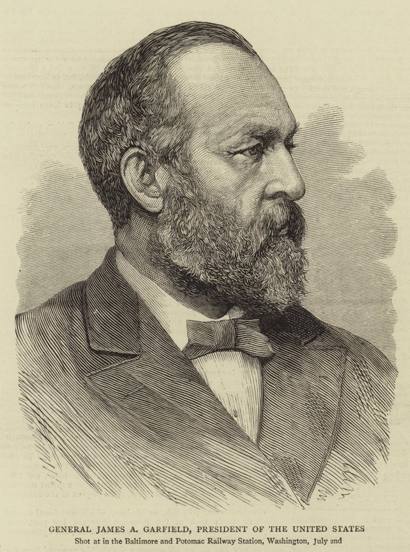 Kenraali James A Garfield, Yhdysvaltain presidentti (kaiverrus) tekijältä English School