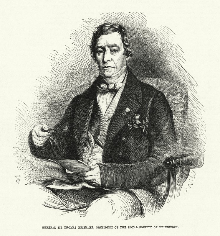 Kenraali Sir Thomas Brisbane, Edinburghin kuninkaallisen seuran puheenjohtaja (kaiverrus) tekijältä English School