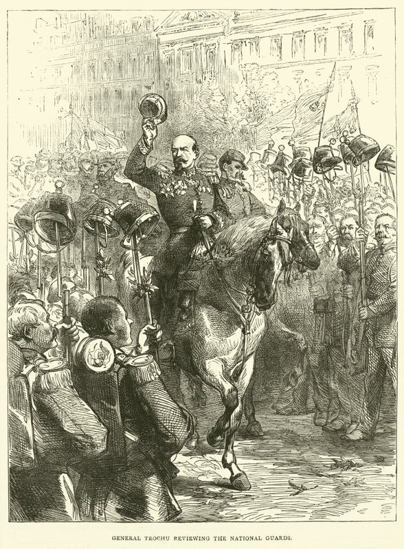 Kenraali Trochu tarkastelemassa kansalliskaartia, syyskuu 1870 tekijältä English School