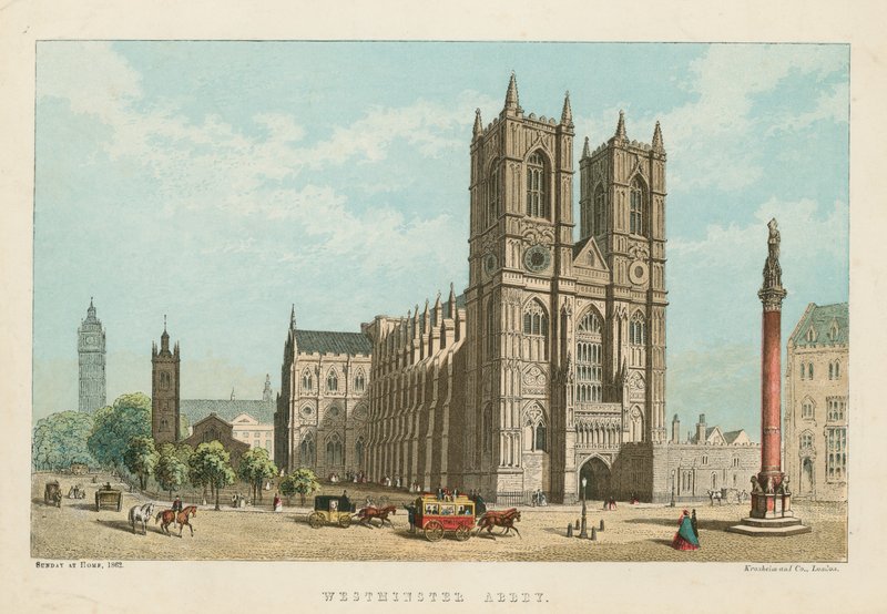 Yleiskuva Westminster Abbeystä tekijältä English School