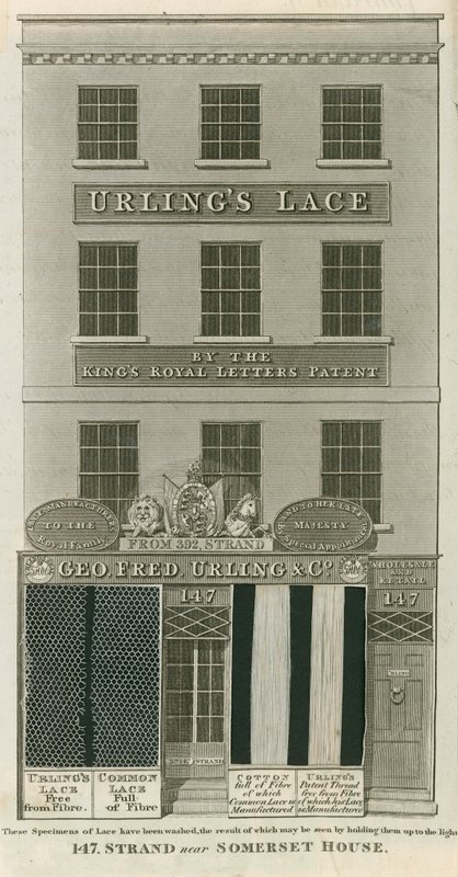 George Frederick Urling & Co, pitsimyyjät, 147 Strand, lähellä Somerset Housea, Lontoo tekijältä English School