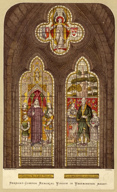 George Herbert ja William Cowper -ikkuna, Westminster Abbey, Lontoo tekijältä English School