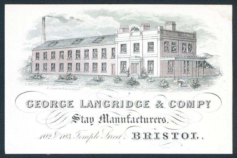 George Langridge & Company, asuntojen valmistajat, kauppakortti tekijältä English School