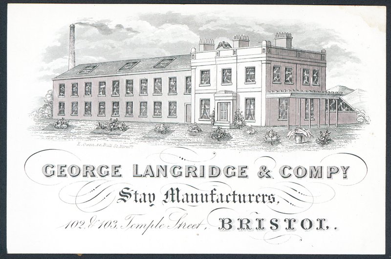 George Langridge & Company, asuntojen valmistajat, kauppakortti tekijältä English School