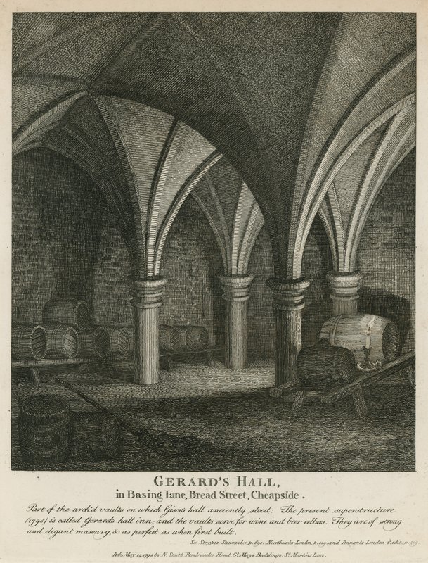 Gerards Hall Basing Lane -kadulla, Bread Street, Cheapside tekijältä English School