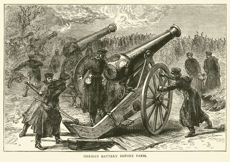 Saksalainen patteri ennen Pariisia, tammikuuta 1871 tekijältä English School