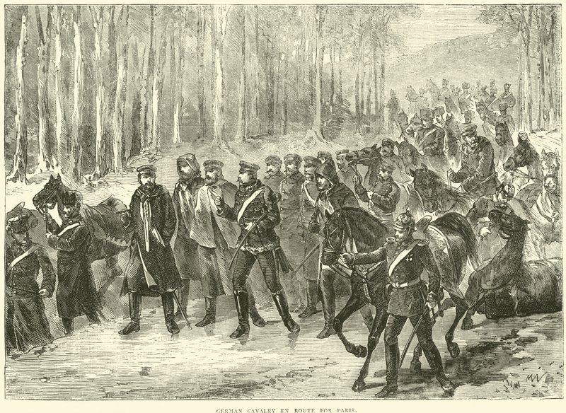 Saksan ratsuväki matkalla Pariisiin lokakuussa 1870 tekijältä English School