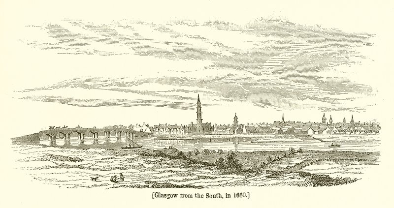 Glasgow etelästä, vuonna 1660 tekijältä English School