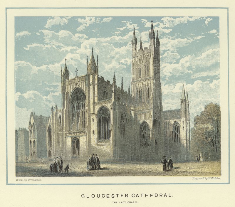 Gloucesterin katedraali, Lady Chapel (värilitografia) tekijältä English School